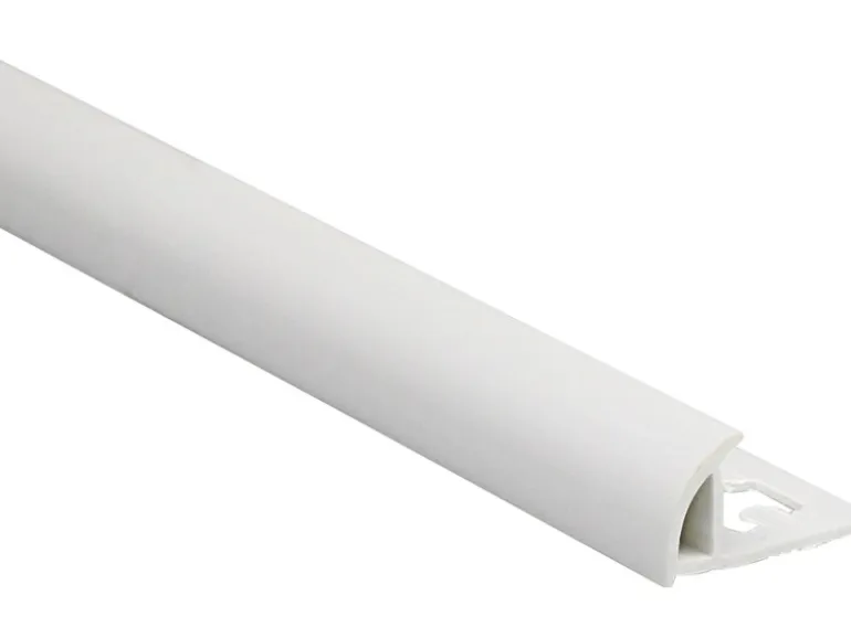 Viertelkreis-Abschlussprofil PVC matt Weiß 6 mm x 2,5 m