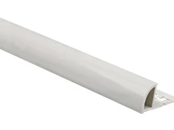 Viertelkreis-Abschlussprofil PVC glänzend Weiß 10 mm x 2,5 m