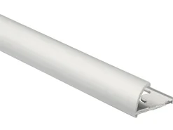 Viertelkreis-Abschlussprofil Alu eloxiert Silber matt 8 mm x 2,7 m
