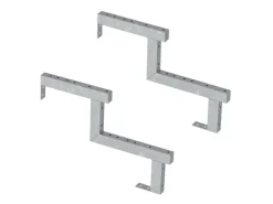 Vinuovo 2er Set Stahl Treppenwange 2 Stufen Option für Setzstufen 34cm