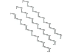 Vinuovo 3er Set Stahl Treppenwange 7 Stufen Option für Setzstufen 119cm