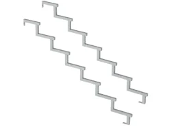 Vinuovo 2er Set Stahl Treppenwange 7 Stufen Option für Setzstufen 119cm
