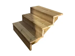 Vinuovo Gartentreppe Holz 3 Stufen 80cm mit Setzstufen