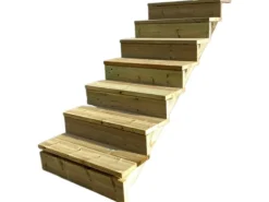 Vinuovo Gartentreppe Holz 7 Stufen 80cm mit Setzstufen