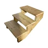 Vinuovo Gartentreppe Holz 3 Stufen 60cm ohne Setzstufen