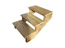Vinuovo Gartentreppe Holz 3 Stufen 60cm ohne Setzstufen