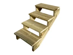 Vinuovo Gartentreppe Holz 4 Stufen 100cm ohne Setzstufen