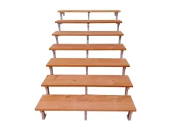 Vinuovo Gartentreppe Stahl Bali 7 Bankirai Hartholz Stufen 160cm