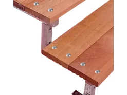 Vinuovo Gartentreppe Stahl Bali 2 Bankirai Hartholz Stufen 160cm