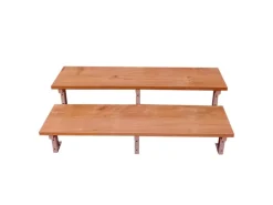 Vinuovo Gartentreppe Stahl Bali 2 Bankirai Hartholz Stufen 140cm