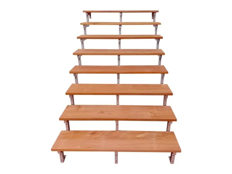 Vinuovo Gartentreppe Stahl Bali 8 Bankirai Hartholz Stufen 160cm