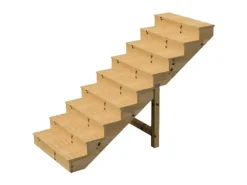 Vinuovo Holztreppe 9 Stufen 160cm mit Setzstufen