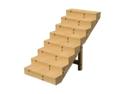 Vinuovo Holztreppe 8 Stufen 120cm mit Setzstufen
