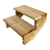 Vinuovo Terrassentreppe Holz 2 Stufen 60cm ohne Setzstufen