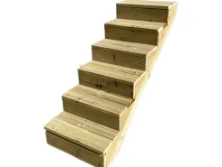 Vinuovo Treppe Holz 6 Stufen 60cm mit Setzstufen