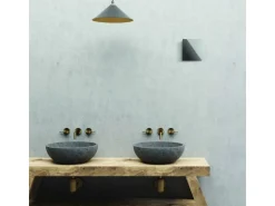 VLANO Badlüfter A-GLAS 125 BK mit Echtglasfront