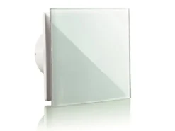 VLANO Badlüfter A-GLAS 125 WH mit Echtglasfront