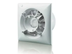 VLANO Badlüfter A-GLAS 125 WH mit Echtglasfront