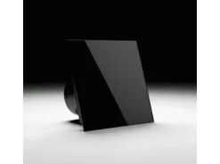 VLANO Badlüfter EOS 100 BK mit Echtglasfront, Rückschlagklappe