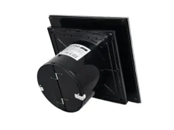 VLANO Badlüfter EOS 100 BK mit Echtglasfront, Rückschlagklappe