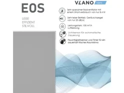 VLANO Badlüfter EOS 100 LTH Silver mit Lichtsensor & Feuchtigkeitssensor