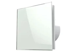 VLANO Badlüfter EOS 100 WH mit Echtglasfront, Rückschlagklappe