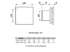 VLANO Badlüfter UNO Vent 100 T mit Nachlauffunktion