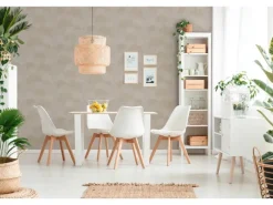 Vliestapete Blumentapete Glänzend Leicht Strukturiert Beige FSC®