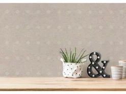 Vliestapete Geometrisch Designertapete Leicht Glanz Leicht Strukt. Beige FSC®