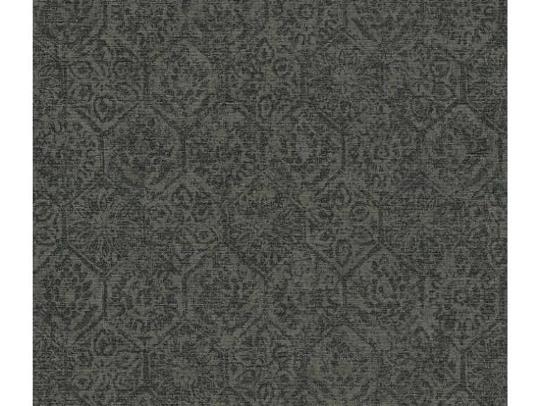 Vliestapete Orient Vintage Matt Leicht Strukturiert Grau Schwarz FSC®