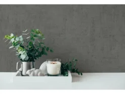 Vliestapete Uni Matt Leicht Strukturiert Grau FSC®