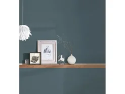 Vliestapete Uni Matt Leicht Strukturiert Blau FSC®