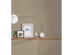 Vliestapete Uni Matt Leicht Strukturiert Beige Braun FSC®
