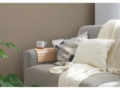 Vliestapete Uni Matt Leicht Strukturiert Beige Braun FSC®