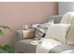 Vliestapete Uni Matt Leicht Strukturiert Rosa FSC®