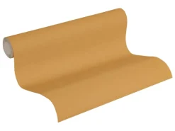 Vliestapete Uni Matt Leicht Strukturiert Gelb FSC®