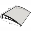 Vordach Transparent Anthrazit 120 cm x 80 cm