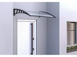 Vordach Transparent Anthrazit 120 cm x 80 cm