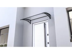 Vordach Transparent Anthrazit 120 cm x 80 cm