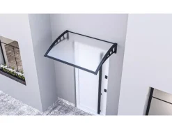 Vordach Transparent Anthrazit 120 cm x 80 cm