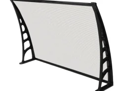 Vordach Transparent Anthrazit 120 cm x 80 cm