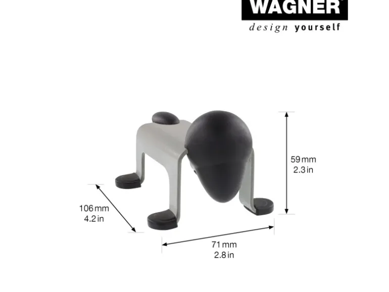 Wagner Bodentürstopper 106 mm x 71 mm x 59 mm Grau