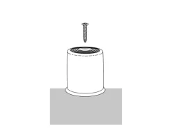 Wagner Boden-/Wandtürstopper Vulkano Ø 45 mm x 75 mm Gummi Schwarz