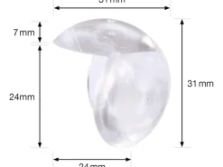 Wagner Eckkantenschutz Safe Corner 4-teilig Ø 33 mm Transparent