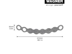 Wagner Klemmschutz Filz 410 mm x 50 mm x 7,5 mm Grau