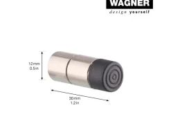 Wagner Wandtürstopper Ø 12 mm x 30 mm Edelstahl Optik