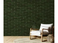 Wandfliese Antik Steingut Moos Glasiert Glänzend 7,5 cm x 30 cm