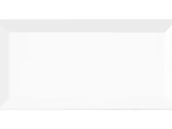 Wandfliese Facette Metro Weiß glänzend glasiert 10 cm x 20 cm