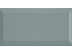 Wandfliese Facette Metro Grau glänzend glasiert 10 cm x 20 cm