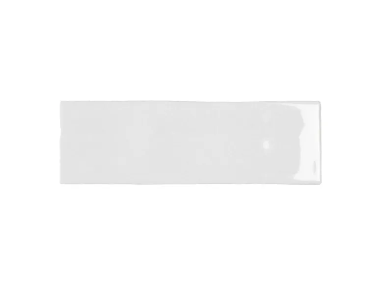 Wandfliese Nolita Steingut Weiß Glasiert Glänzend 6,5 cm x 20 cm